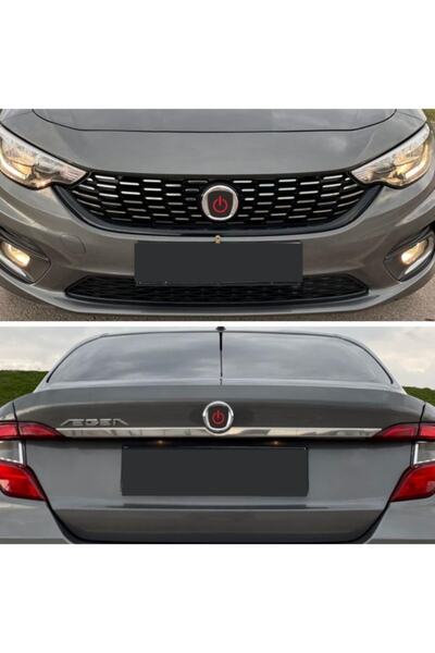 Carmind Fiat Egea Sedan Logo Içi Power Buton Sticker 3 Lü Set