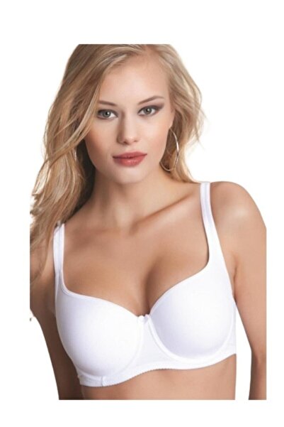 NBB Kadın Beyaz Basic Toparlayıcı Kaplı Balenli Sütyen Yeni Sezon