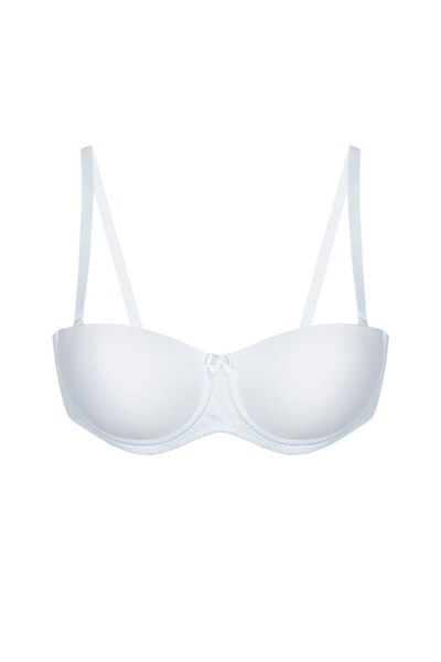 NBB Sutien fără bretele din microfibră albă pentru femei - 3510b
