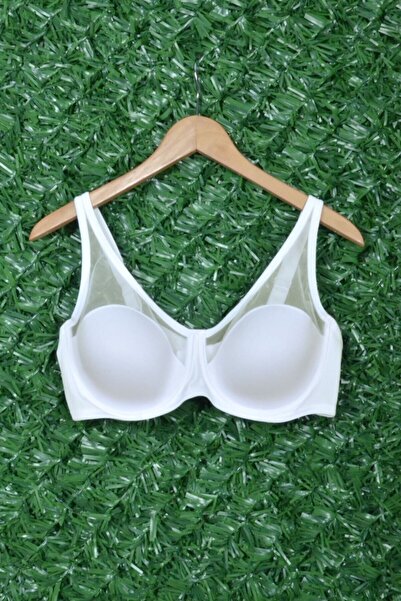 Le Jardin Дамски сутиен с меки чашки, покрит с тюл в цвят екрю, нов сезон