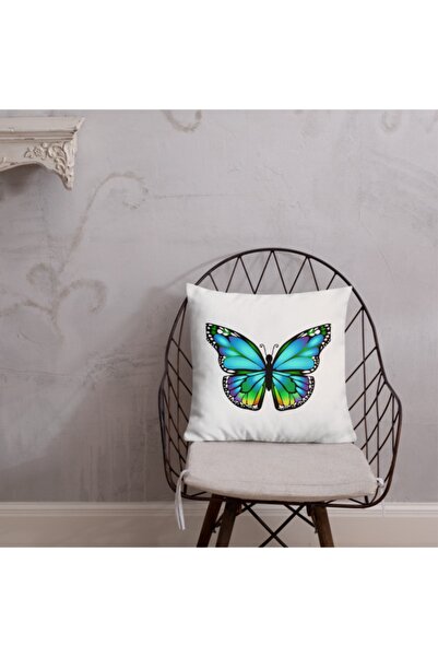LADİJİTAL BASKI ÇÖZÜMLERİ Сатиновий чохол для подушки з малюнком метелика