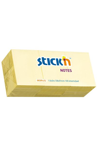 Gıpta Hopax Stickn Adhesive Note Paper 100 Yp 35x51 Pastel Yellow 21530
