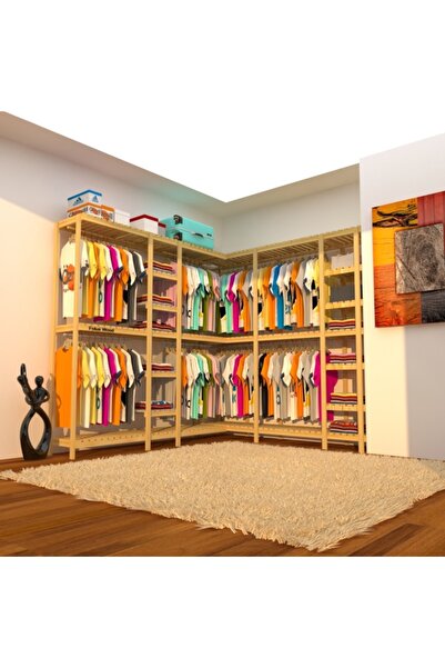Fokai Wood Nove - Açık Ahşap Gardırop Raf Sistemi