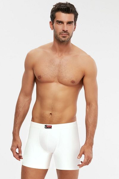 Kom Ανδρικό χτενισμένο βαμβακερό Lycra Compact Sport Long Boxer 2 Pack