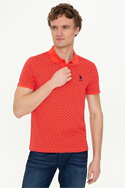 U.S. Polo Assn. تي شيرت رجالي أحمر