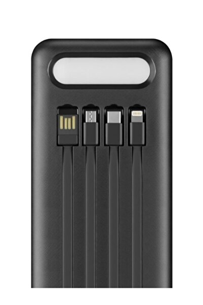 Teknoloji Gelsin 60.000 Mah Powerbank Taşınabilir Şarj Hızlı Dijital Göstergeli Çoklu Kablolu 4usb Girişli El Fenerli