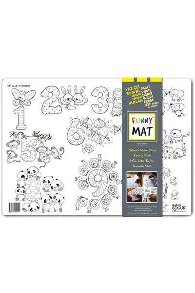 Akademi Çocuk Funny Mat - Numbers - Small 33,5X48 cm