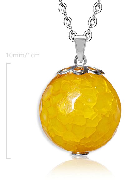 Tesbih Atölyesi Natural Orange Agate Stone - Certified Necklace
