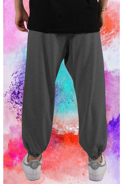 la gizzia Φούτερ Plus Size Φούτερ με ελαστικά πόδια Anthracite