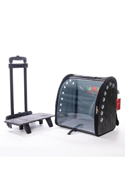 LAVİSTA Volmin Petshop Kedi Köpek Tekerlekli Kale Valiz 36x27x41h