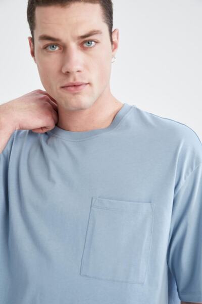 DeFacto Oversize Fit Crew Neck Basic κοντομάνικο μπλουζάκι