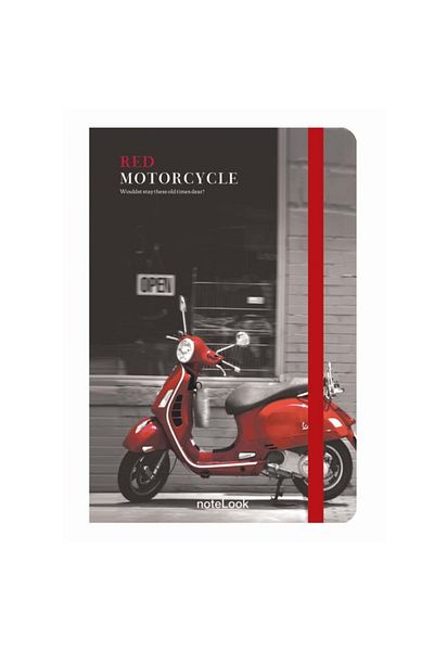 Scrikss Notelook Red Motorcycle A6 Unlined Notebook
