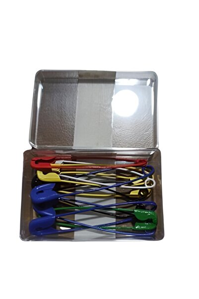 gördur (1 Adet) No4 Renkli Çengelli Iğne 6 Cm 10 Adetli Çatal Iğne (1 Adet)