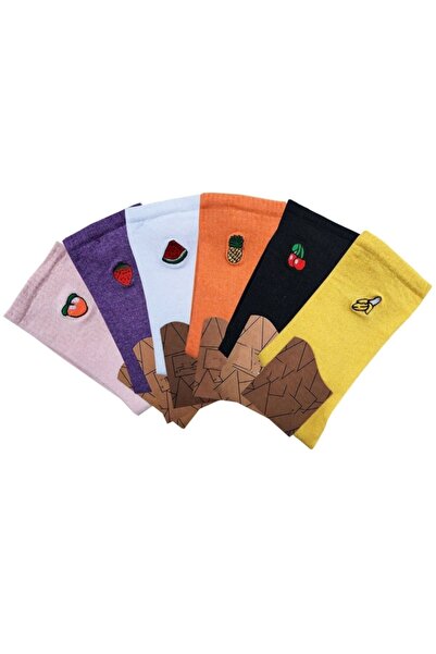 Miss Bella 6 Çift Meyveli Nakışlı Kokulu Unisex Çorap