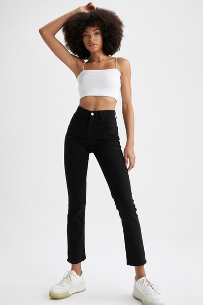 DeFacto Straight Fit normal Waist Extra Long Jean Trousers