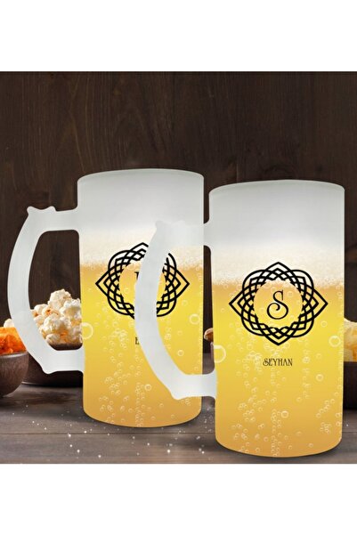 BK Kişiye Özel Isimli 2’li Buzlu Cam Bira Bardağı 50cl-19