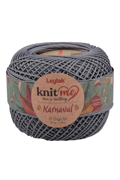Genel Markalar Knit Me Karnaval El Örgü İpi Koyu Gri 08097 50 gr