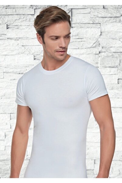 Tutku Men's Crew Neck Undershirt Gray 6-Piece