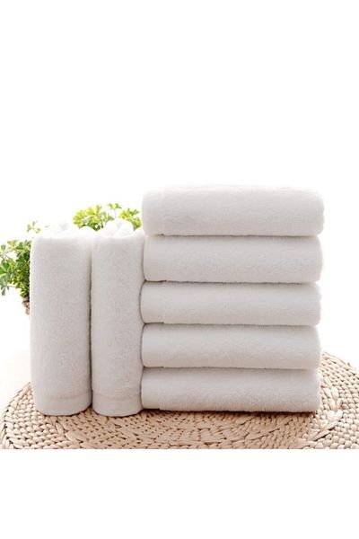 Lotusline Home Luxury 100% βαμβακερή λευκή πετσέτα προσώπου 50 * 90 σετ 3