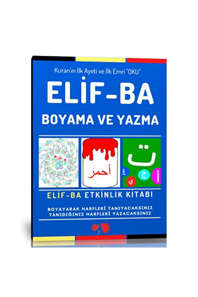 Enine Boyuna Eğitim Elif-ba Harfleri Boyama Ve Yazma Kitabı
