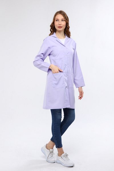 Çamdalı İş Elbiseleri مريلة عمل نسائية من Lila Alpaca - مريلة عمل نسائية من Lila مع مشبك تثبيت و2 جيوب وحزام خلفي وياقة سترة