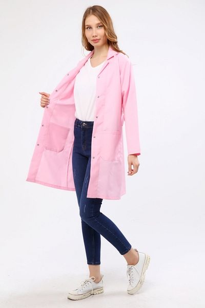 Çamdalı İş Elbiseleri - Pink Alpaca Women's Apron - Pink Women's Work Apron