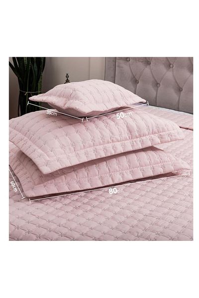 Çeyizci Diyarı Yıldız Double Quilted Bedspread Powder