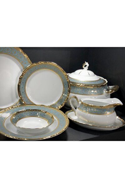 thun Constance 77 Parça Altın Yaldızlı Porselen Yemek Takımı