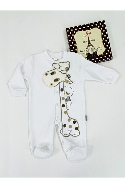 MinikButik Baby Boy White Jumpsuit