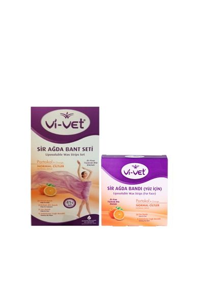 Vi-vet Vivet Wax Tape Orange Set of 41 Vivet Wax Tape Orange (For Face) 24 Pieces