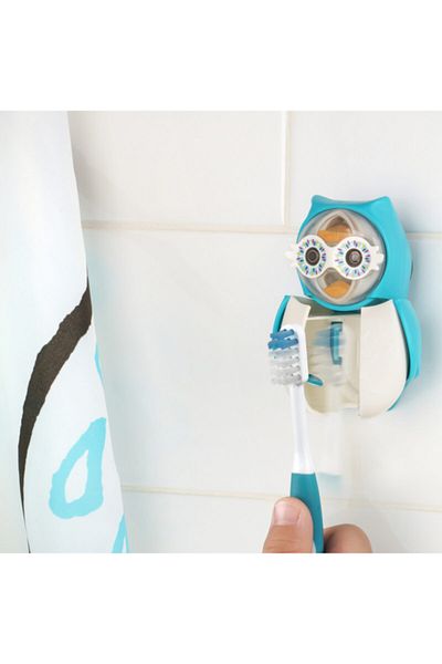 Flipper Antibacterial Cover One Minute Timer (Owl) Toothbrush Container
