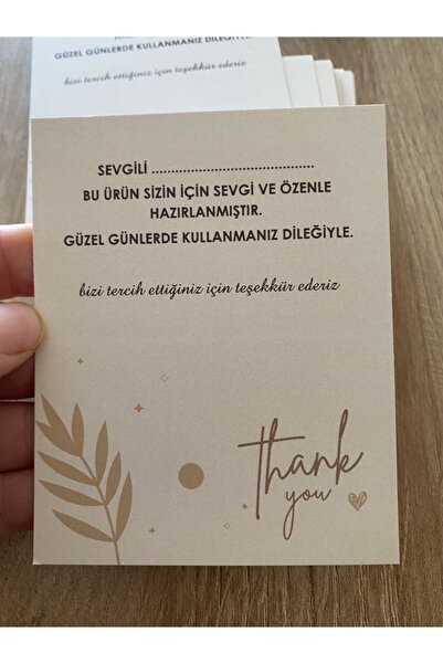 Fa Etiket Teşekkür Kartı Bohem