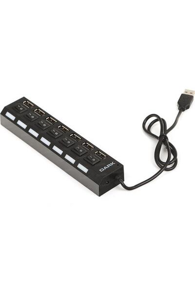 Dark Marka: Dk Ac Usb272 7 Port Anahtarlı Usb Çoklayıcı Hub (usb 2,0) Kategor...