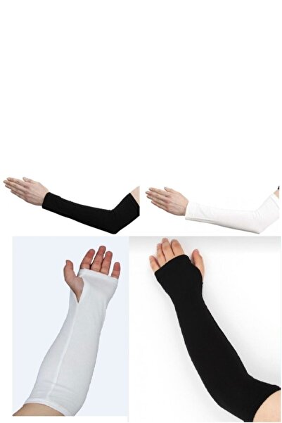 ALLURİNG THE BETTER ONE Siyah Beyaz 4'li Takım Tesettür Kolluk - Siyah/beyaz ...