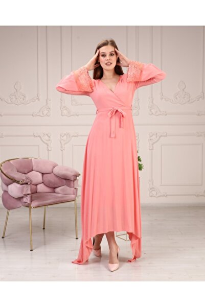 sarebutik Kırınkıl Kumaş Nar Çiceği Elbise