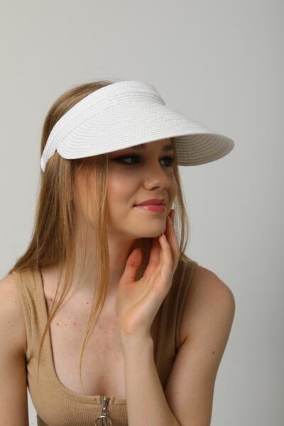 MARBERRY Pălărie albă pentru femei cu vizor importat