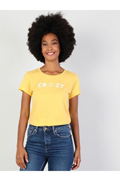 Colin's تيشيرت نسائي أصفر بأكمام