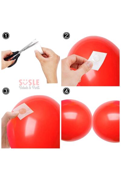 Süsle Baby Party Balloon Gluing Tape (Excluding Balloon) - 100 Pieces