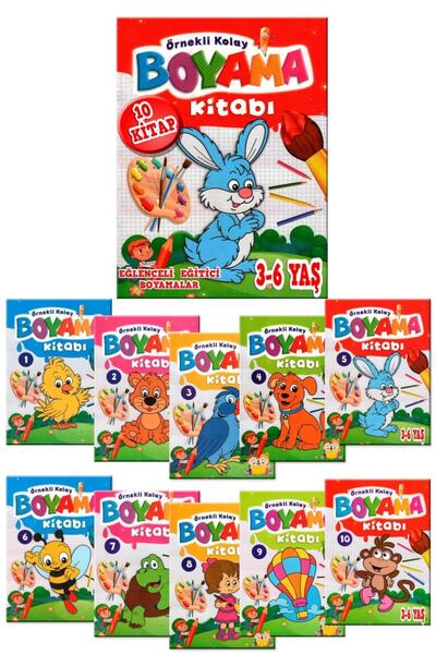 mucit dino 3 Yaş 4 Yaş 5 Yaş 6 Yaş Kolay Eğitici Boyama Aktivite Kitapları (1...