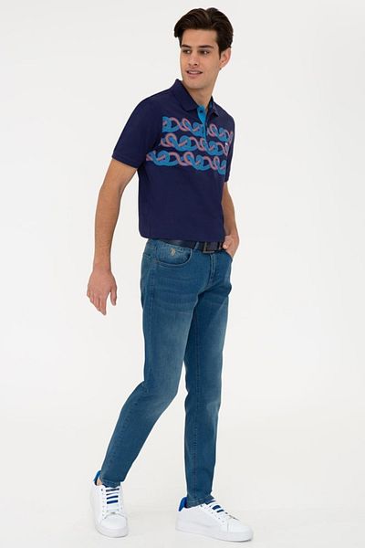 U.S. Polo Assn. Πόλο Ανδρικό τζιν παντελόνι Slim Fit 1402936 Retta 030 Πράσινο