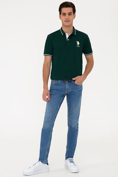 U.S. Polo Assn. Βάση. Ανδρικό τζιν παντελόνι Polo Slim Fit 1402938 Netta 022 Μπλε