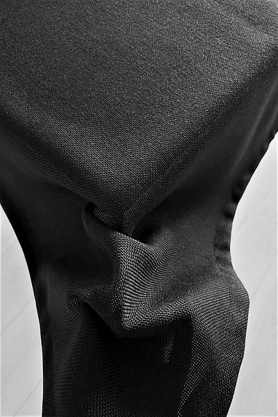 eno concept Premium Quality Linen Look Stain Resistant Black Table Cloth