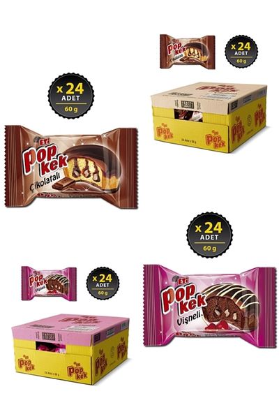 Eti 55 Gr 24 Pieces Popkek Cocoa Cherry