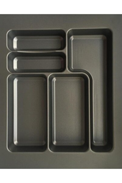 STARAX 37*49 Anthracite Drawer - 34*40 Spoon Holder with Cut Detail