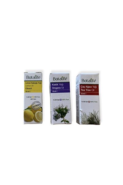 Botalife Defans Serisi Kekik & Çay Ağacı & Limon Yağı 10 Ml %100 Saf 3'lü Uçu...