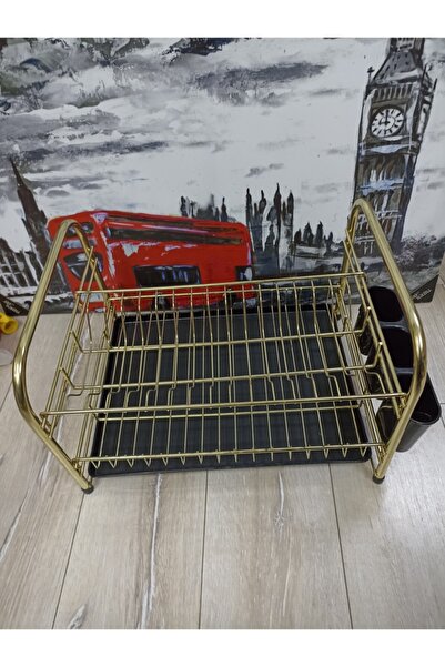 kalecam Lalezar Iki Katlı Tabaklık Bulaşıklık Bulaşık Sepeti Lzr-518 Gold