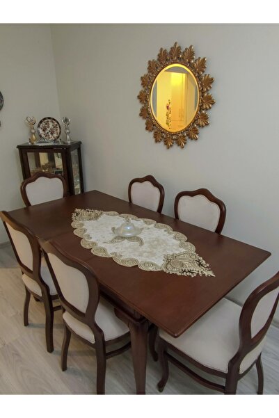 Casa Vanessa Sultan Kadife 5 Parça Salon Takımı - Vizon'a Gold