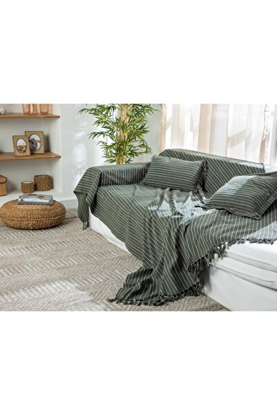 English Home Husă de canapea Reverie din bumbac țesut 170x250 Kaki