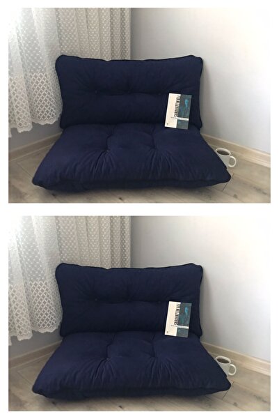 Lavinia Puf Lavinia Petek Önü Palet Yer Minderi Ikili Takım 2 Adet Sırtlı Lac...