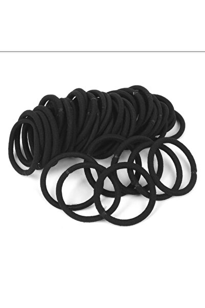 MutluBiDünya 12 Adet Yetişkin Siyah Renk Kalın Kumaş Lastik Toka Çap 5 Cm Kalınlık 6 Mm